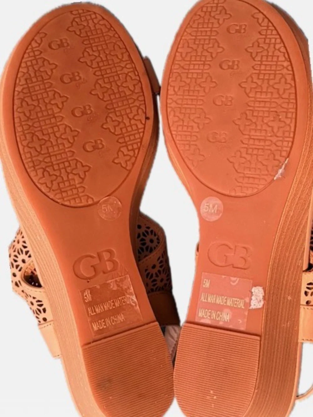 Girl’s Tan Cutout Faux Leather Sandals